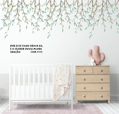 Adesivo de Folhagem Jardim Floral Outono Boho