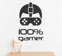 Adesivo Parede Cem Por Cento Gamer Decoração Games