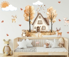 Adesivo Parede Infantil Casa na Floresta Encantada Bosque - comprar online