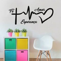Adesivos Decorativo para parede amor fé esperança