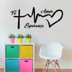 Adesivos Decorativo para parede amor fé esperança