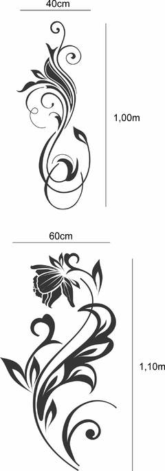 Adesivo Para Box de Banheiro Florais Arabesco Jateados - comprar online