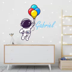 adesivo astronauta e nome