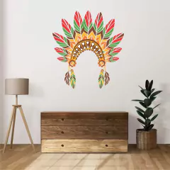 Adesivo Auto Colante Decorativo Cocar Indígena