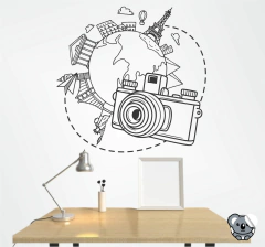 Adesivo de Parede Fotografia Travel World