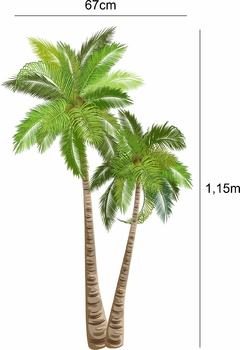 Adesivo Parede Coqueiro Natureza Arvore Palmeira - comprar online