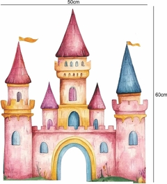 Adesivo Parede Princesas Castelo Arco Iris e Borboletas - Papel de Parede e Adesivos Decorativos Colakoala