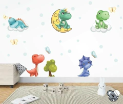 Adesivo de Parede Dinossauros Cute