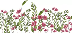 Adesivo de Parede Florais Folhagens Jardim Boho com Nome - comprar online