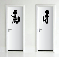 Adesivo Decorativo Porta de Banheiro