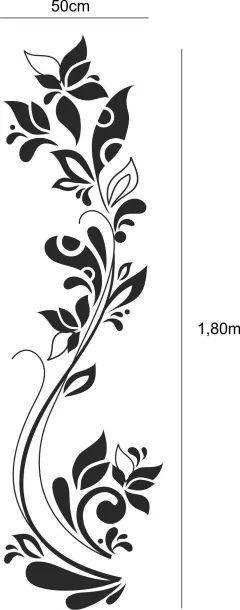 Adesivo Para Box de Banheiro Floral Arabesco Jateado - comprar online
