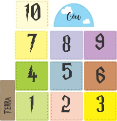 Adesivo Decorativo Amarelinha para Escola ou Espaço Kids - Papel de Parede e Adesivos Decorativos Colakoala