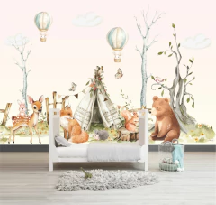 Papel de Parede Animais na Floresta Cute