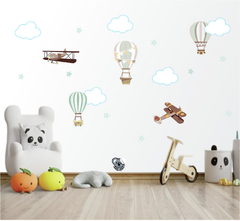 Adesivo Infantil Balão Avião