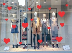 Adesivo de Vitrine Feliz Dia dos Namorados