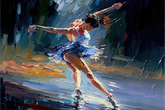 Papel de Parede Bailarina em Tela Painel Decorativo - comprar online