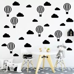 adesivo balão e nuvens