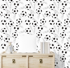 Papel de Parede Bolas de Futebol Rajadas
