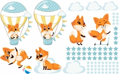 Adesivo de Parede Infantil Raposinha Raposas - comprar online