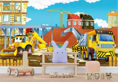 Papel de Parede Canteiro de Obras Caminhão e Trator