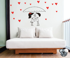 Adesivo Decorativo De Parede  Chuva De Amor