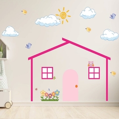 Adesivo Decorativo para quarto de meninas Casinha e jardim