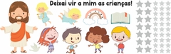 Adesivo Jesus Cristo Deixai vir a mim as Crianças