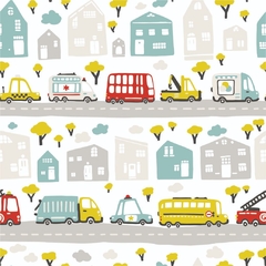 Papel de Parede Cidade e Carrinhos Trânsito - comprar online