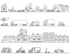 Papel de Parede Cidade e Carrinhos - comprar online