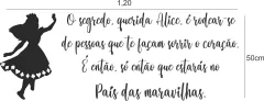 Adesivo de Parede Alice no País das Maravilhas e Frase - comprar online