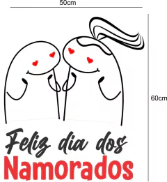 Adesivo Vitrine Dia dos Namorados Flork