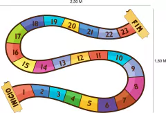Adesivo para Piso de Escola e Creche Jogo de Pista Numerada