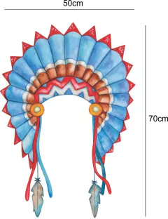 Adesivo Auto Colante Decorativo Cocar Indígena Aquarela - comprar online
