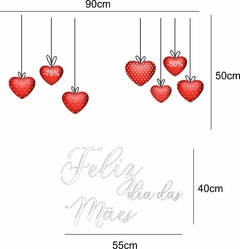 Adesivo de Vitrine Feliz Dia das Mães - comprar online