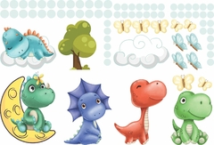Adesivo de Parede Dinossauros Cute Aquarela Baby na internet
