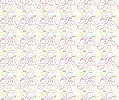 Papel de Parede Dinossauros Cute Doodle - comprar online