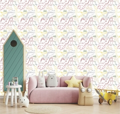 Papel de Parede Dinossauros Cute Doodle