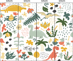 Papel de Parede Infantil Dinossauros Elementos - comprar online