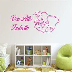 Adesivo de Parede Dumbo e Nome