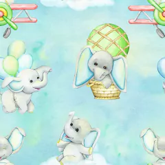 Papel de Parede Infantil Elefante Balão