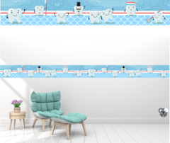 Adesivo Faixa Decorativa Dentista