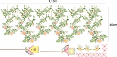Adesivo de Parede Folhagem Flores e Casinha de Passarinho na internet