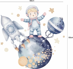 Adesivo Parede Astronauta Foguete no Planeta Estrelas na internet