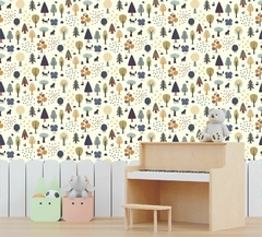 Papel de Parede Painel Floresta Infantil