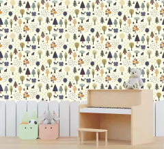 Papel de Parede Painel Floresta Infantil