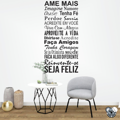 Adesivo de Parede Frase Ame Mais