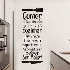 Adesivo de Parede pra Cozinha - Comer, dar Risada
