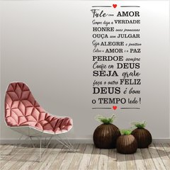 Adesivo De Parede Frase Fale com Amor