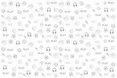 Papel de Parede Infantil Bolas Game Skate - comprar online