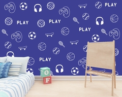 Adesivo de Parede Infantil Games Bolas Skate Individuais na internet